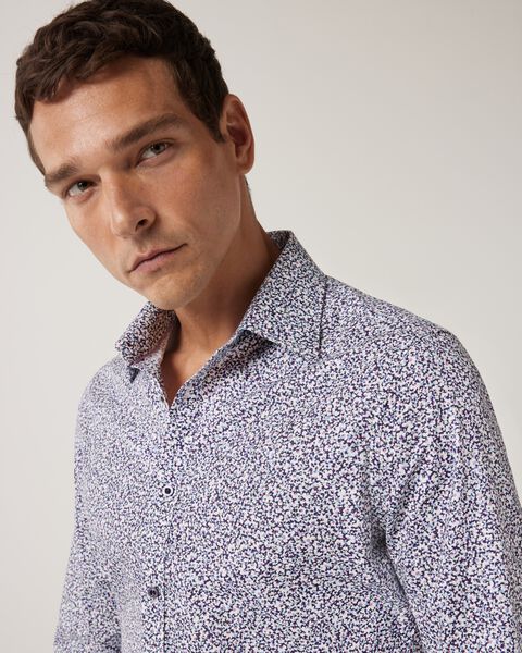 Regular Fit Abstract Floral Print Shirt, Multi, hi-res